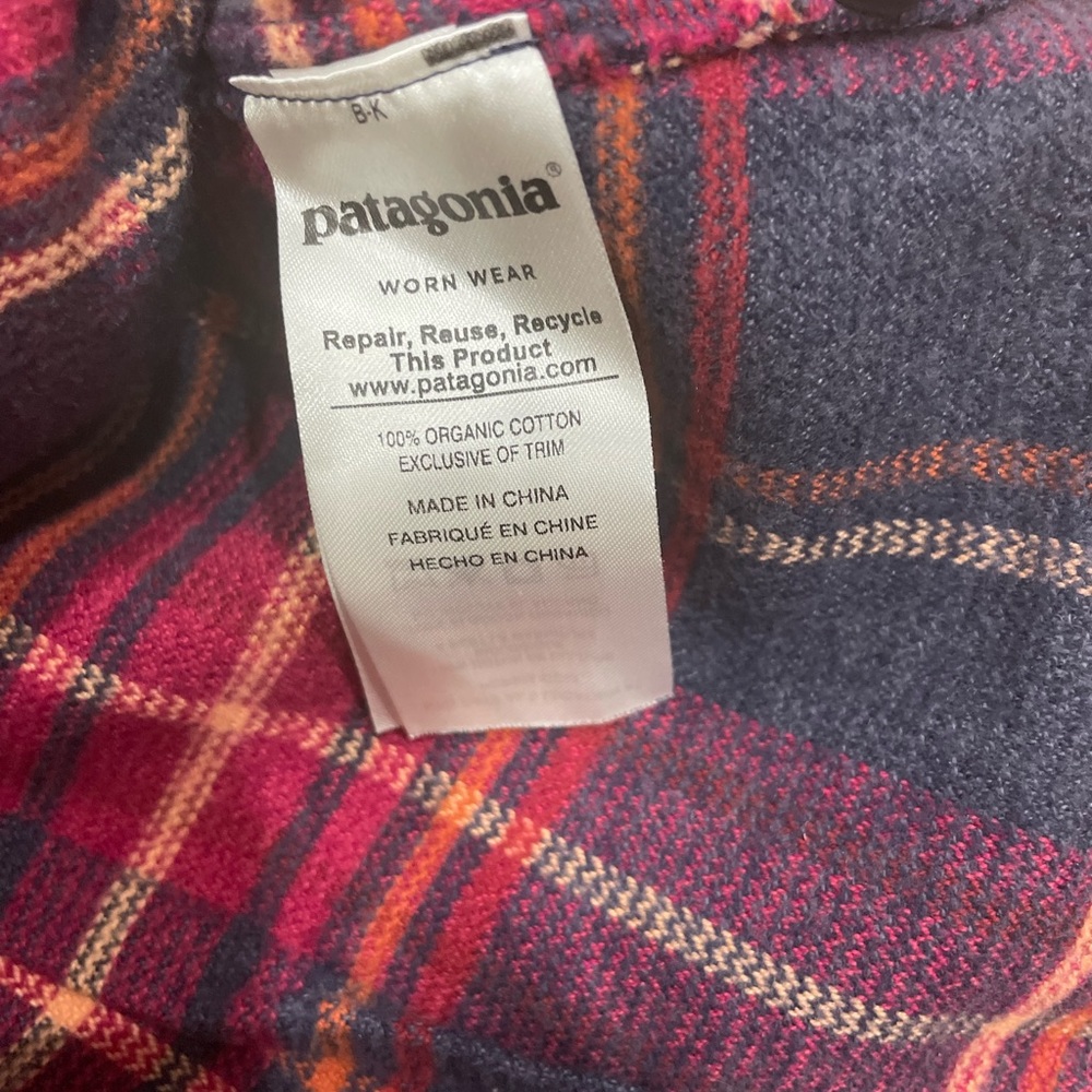 NWOT Patagonia Organic Cotton Fjord Flannel Button Down - Picture 6 of 6